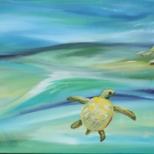 Unterwasserschildkroetenfamilie